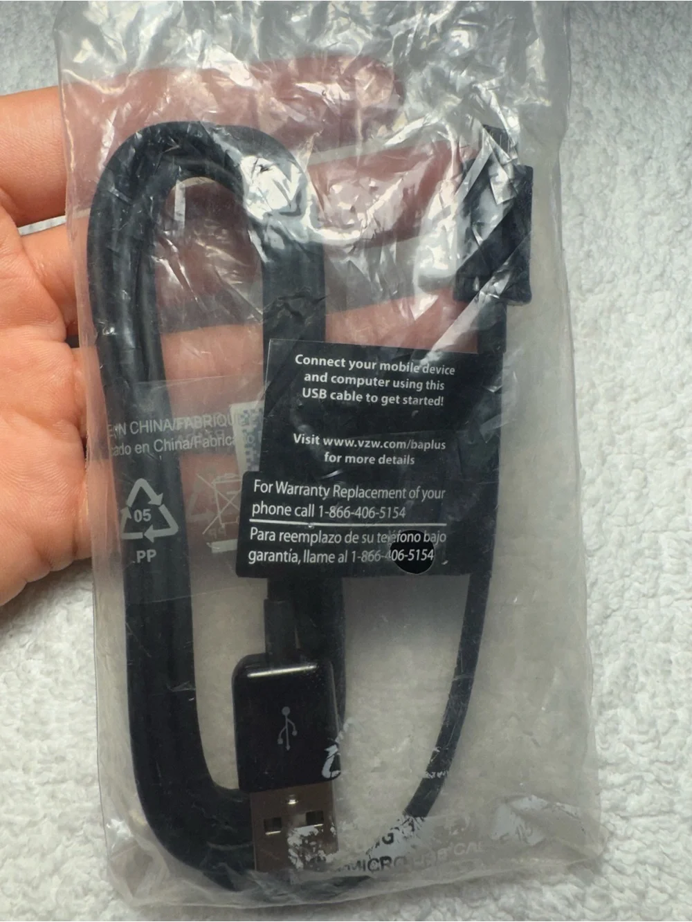 Samsung ECCIDU6BBE 5-Feet Micro USB Charging Data Cable Original OEM Black